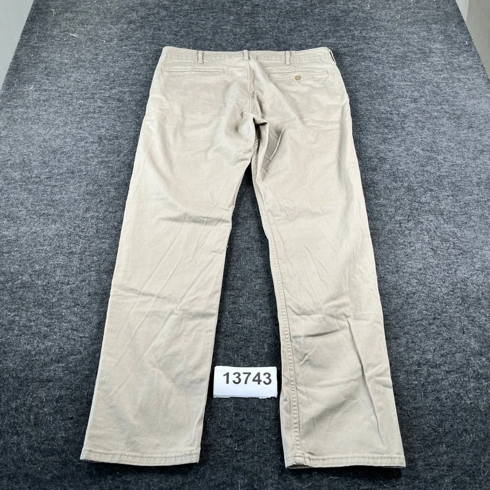 Levi Strauss Chino Pants Mens 34x32 Khaki Excellent Straight Leg Twill 329410024